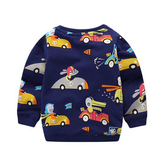 Boys Car Sweatshirt, Size 18M-6Yrs