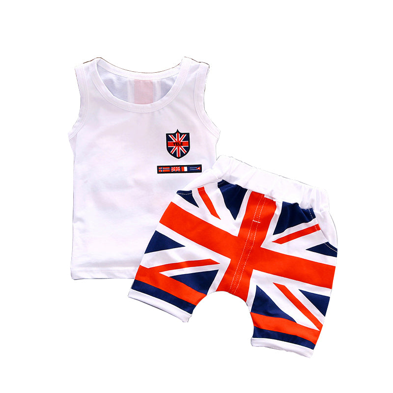 Boys Union Jack T-Shirt & Shorts Set (9M-3 Yrs)