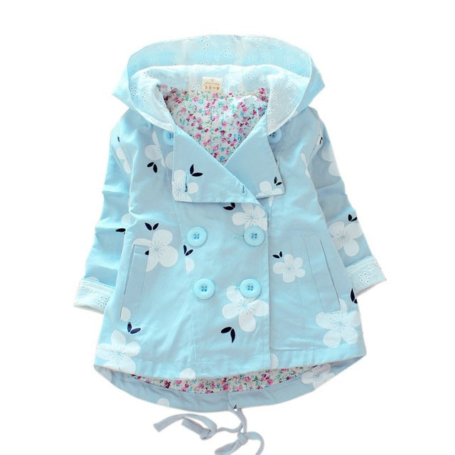 Girls Double Breasted Coat, Size 6-24M
