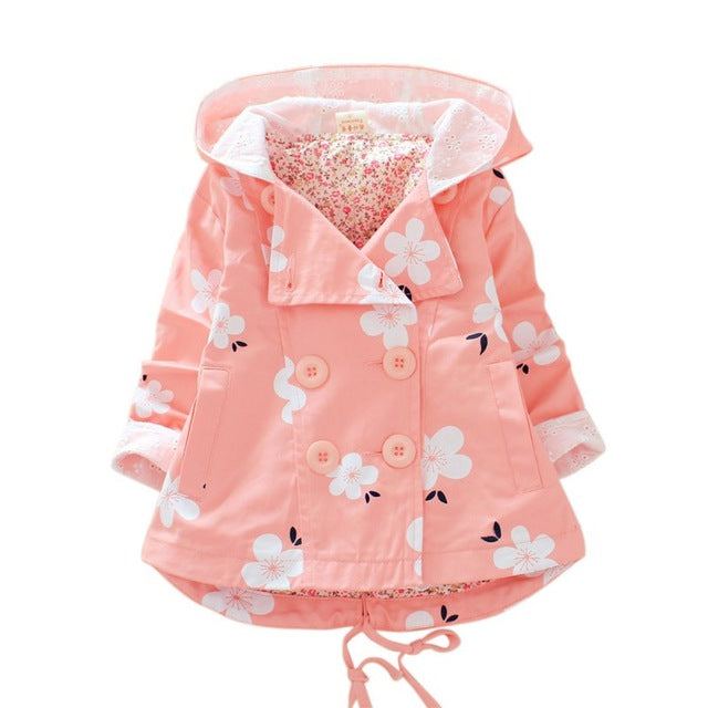 Girls Double Breasted Coat, Size 6-24M
