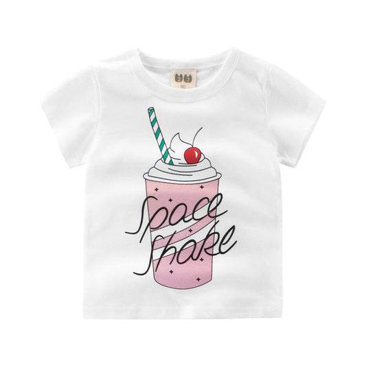 Short Sleeve 'Space Shake' Cotton T-Shirt, Size 2-10 Yrs