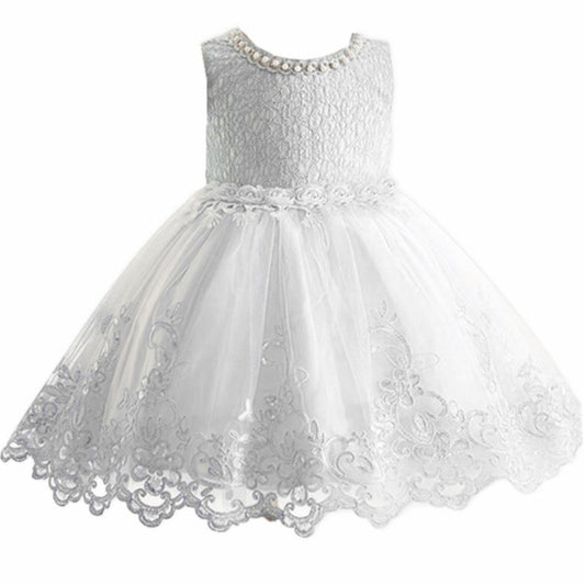 White Lace & Tulle Dress (9M-10 Yrs)