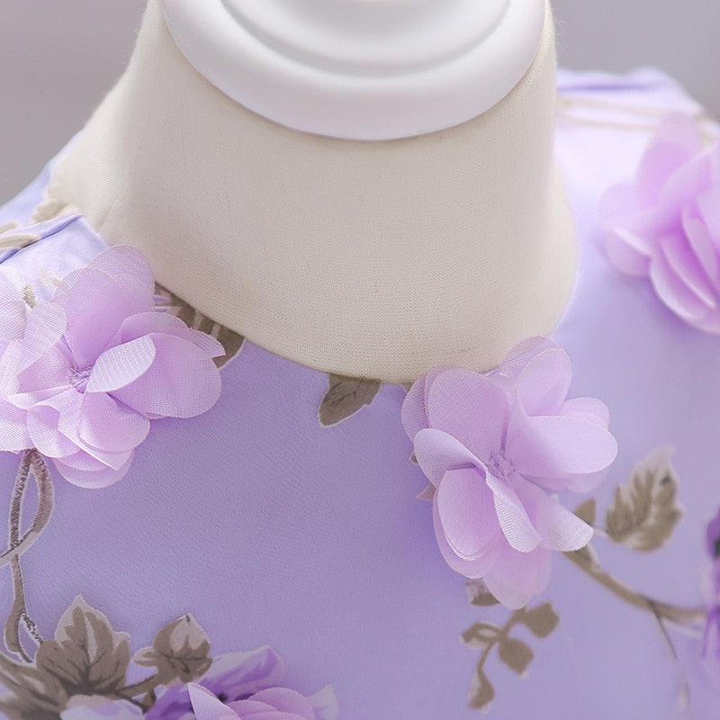 Lilac Floral Party Dress (3M-24M)
