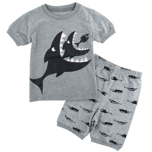 Boys Big Shark Pyjamas, Size 2-7 Yrs