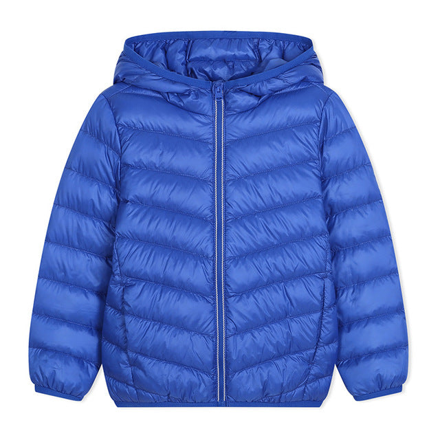 Padded Duck Down Coat, Size 2-11 Yrs