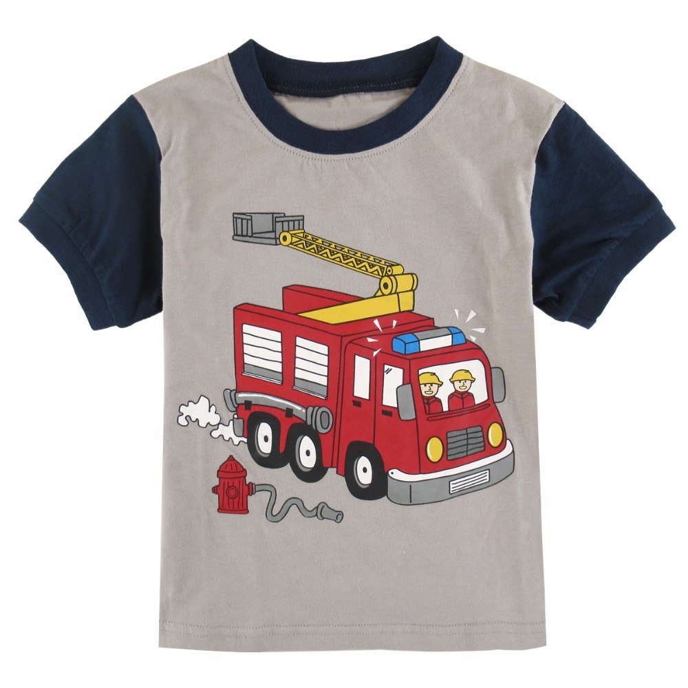 Boys Fire Engine Shorts Pyjamas, Size 2-7 Yrs