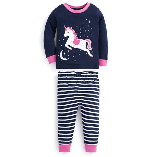 Girls Unicorn Pyjamas, Size 2-7 Yrs