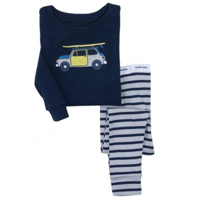 Boys Car Pyjamas, Size 2-7 Yrs