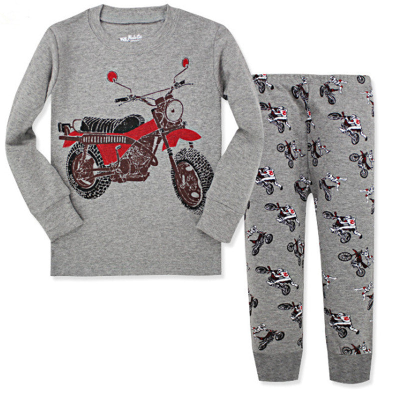 Boys Biker Pyjamas, Size 2-7 Yrs