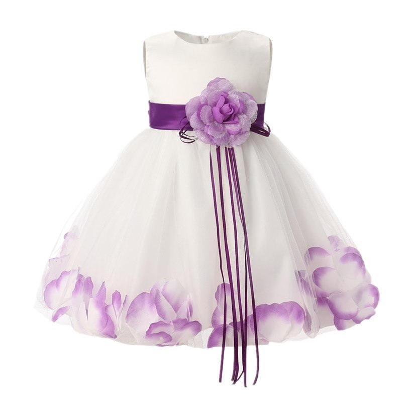 Purple Petals Flower Dress, Size 6M-24M