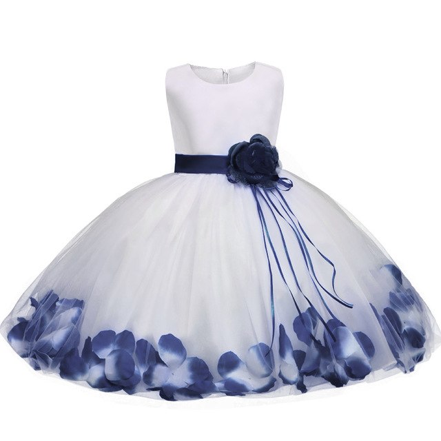 Blue Petals Flower Dress, Size 6M-24M