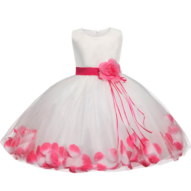 Rose Petals Flower Dress, Size 6M-24M