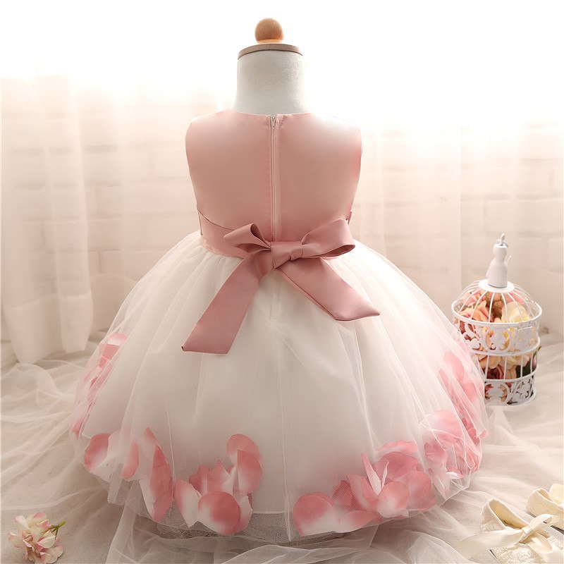 Peach Petals Flower Dress, Size 6M-24M