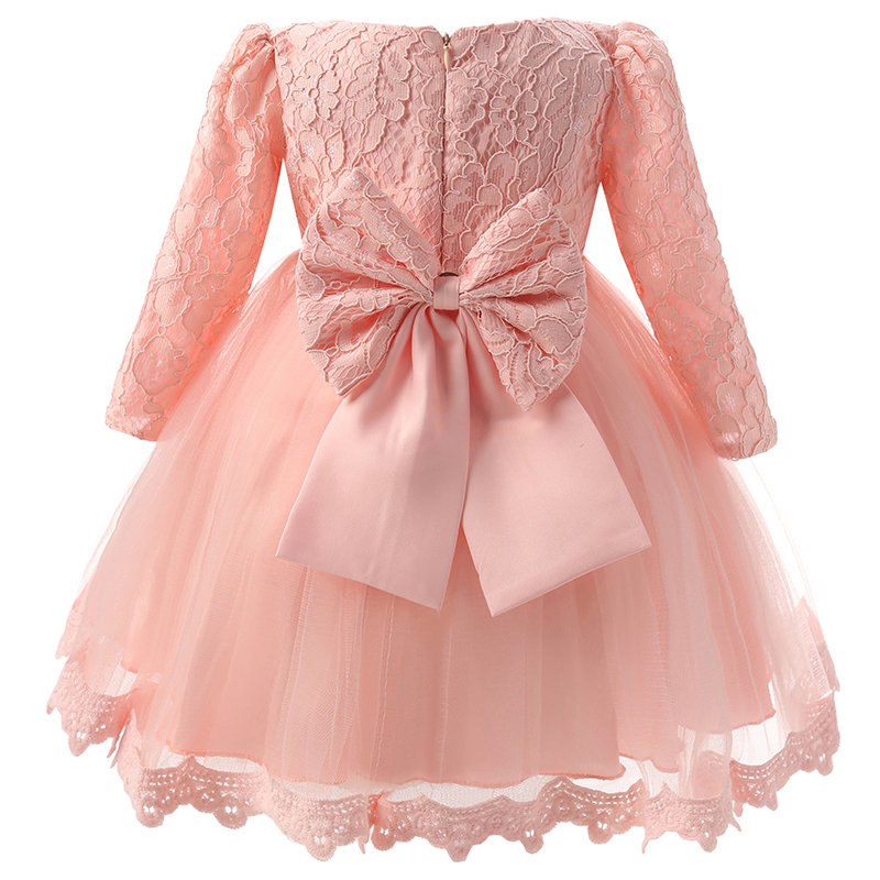 Lace Voile Dress, Pink, Size 3M-24M