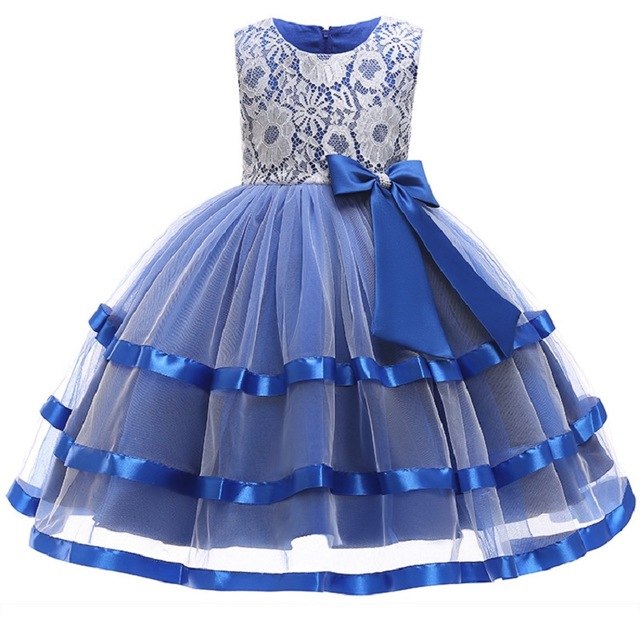 Blue Ribbon & Lace Dress, Size 3-12 Yrs – Bluebells And Beaus Children's  Boutique