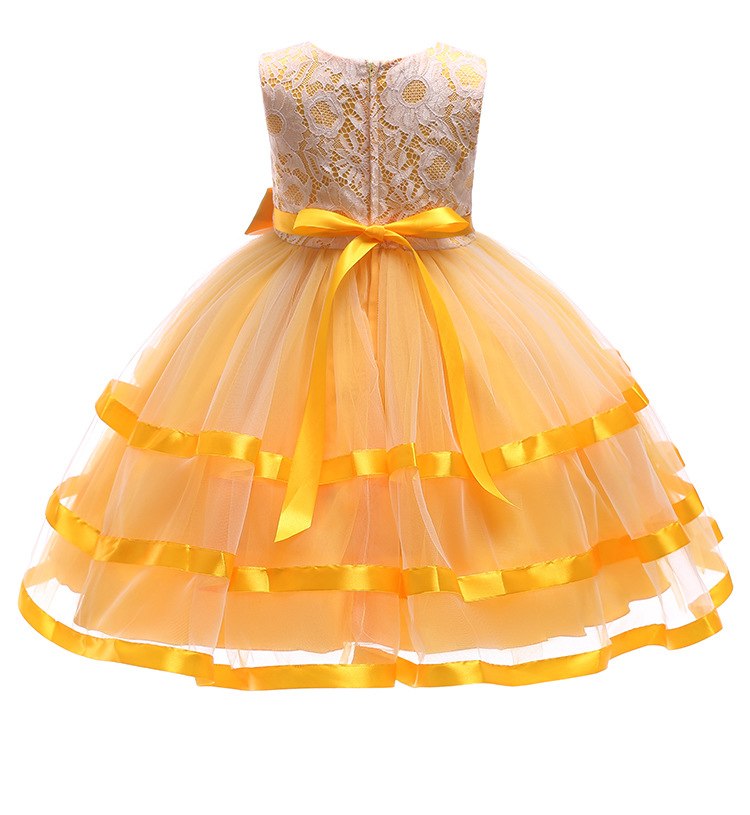 Yellow hot sale ribbon dresses