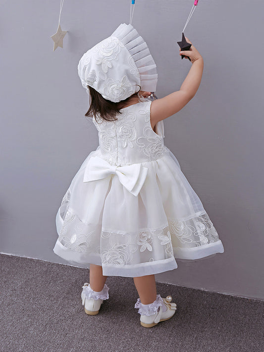 Baby 3 Piece White Christening Dress (0-18M)