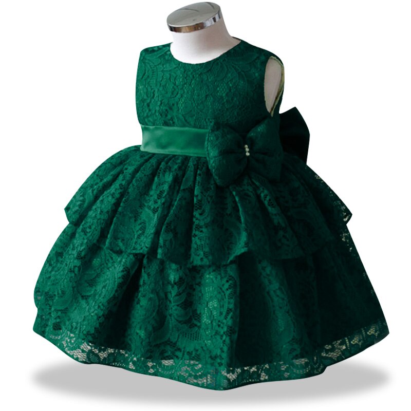 Green Floral Lace Tu-Tu Dress (3M-24M)